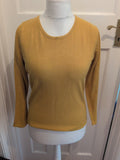 Bonmarche Small Mustard Long Sleeve Round Neck Jumper
