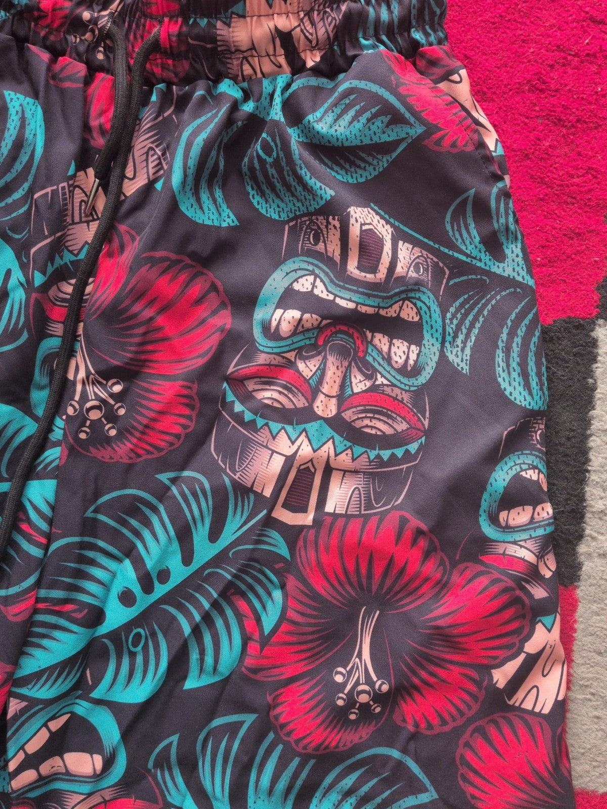 Large Multicoloured Lightweight Elasticated Shorts