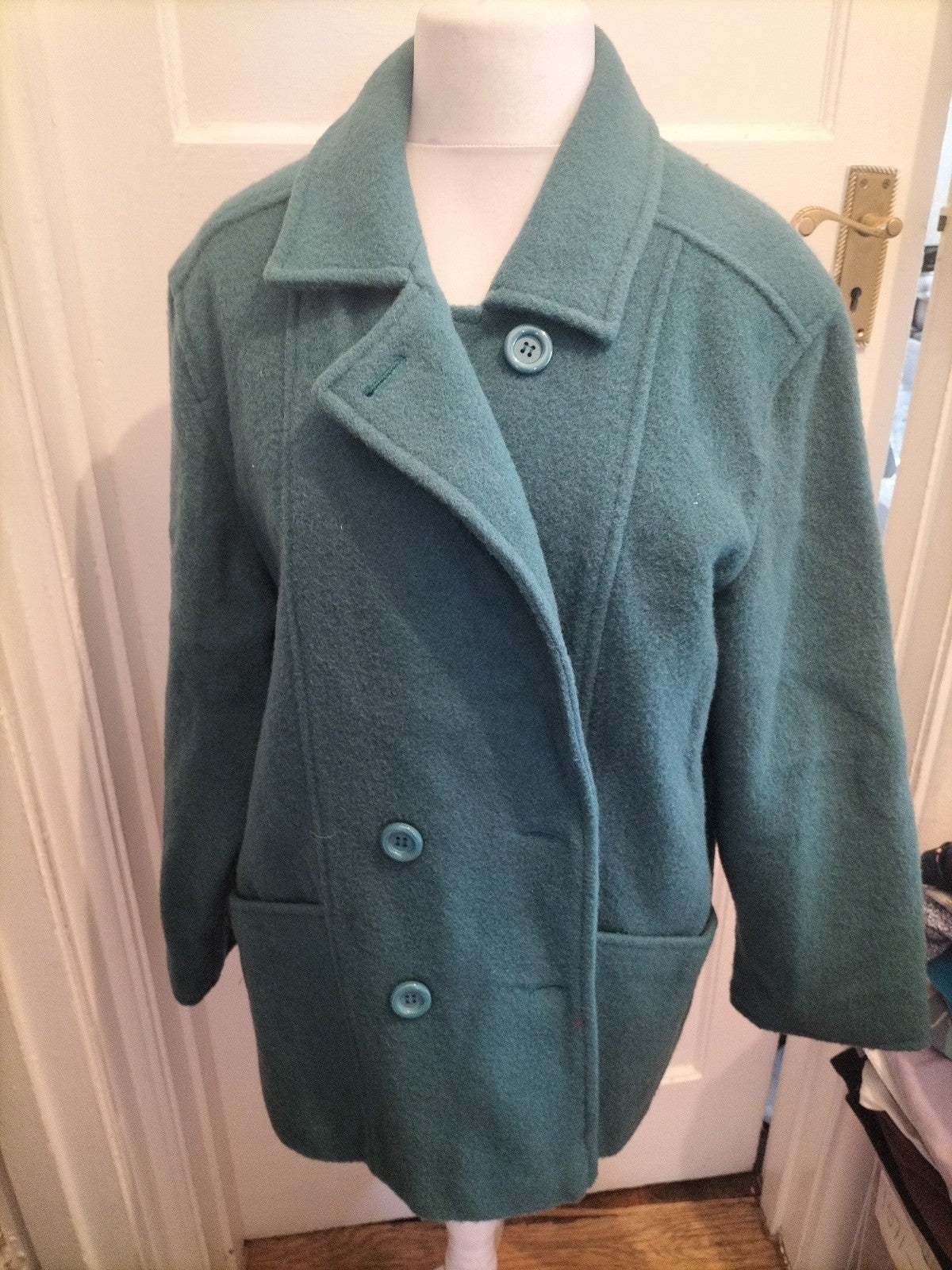 Zarina 16 Green Lined Pure Wool Blazer
