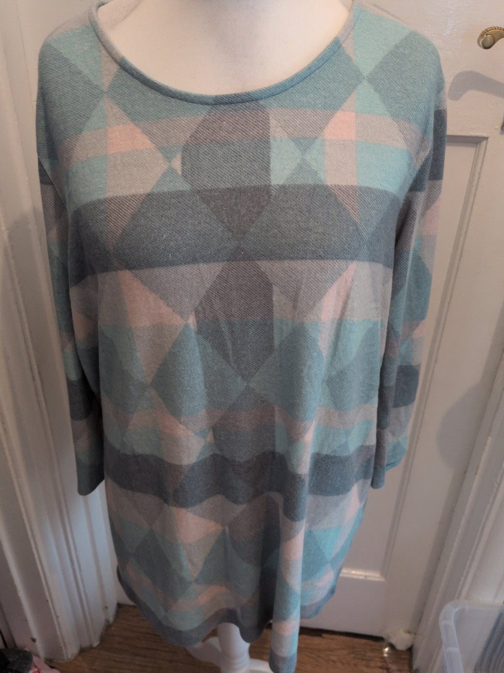 Bonmarche 20 Turquoise Teal Blue Long Sleeve Ultra Soft  Jumper