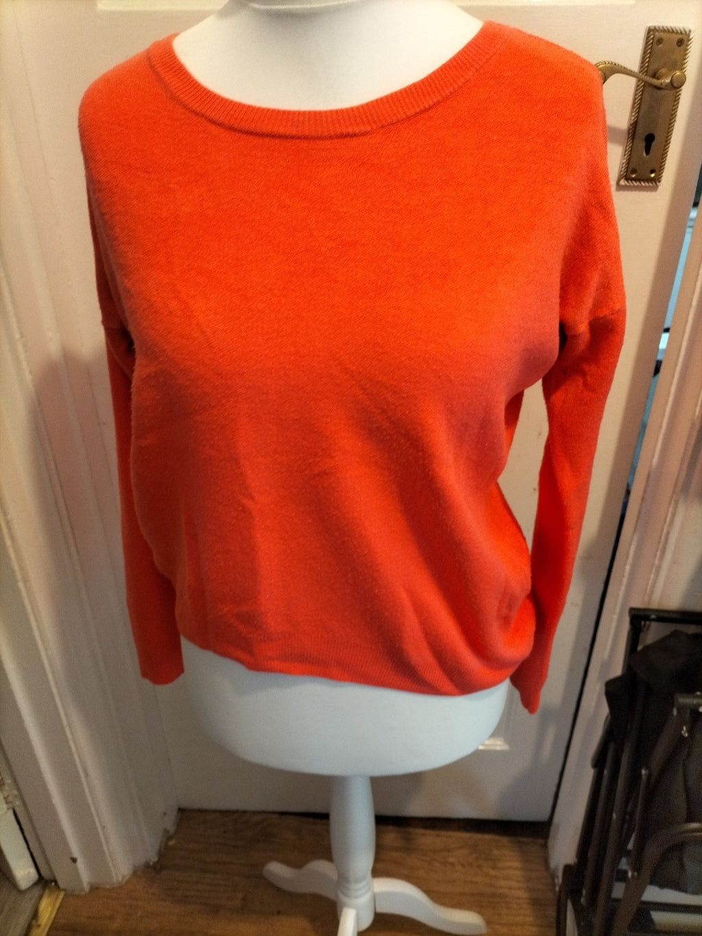 Ladies Primark Size 12 Orange Long Sleeved Pullover Jumper