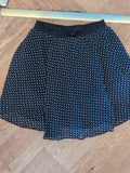 Primark 12 Polkadot Lined Short Skirt Elasticated