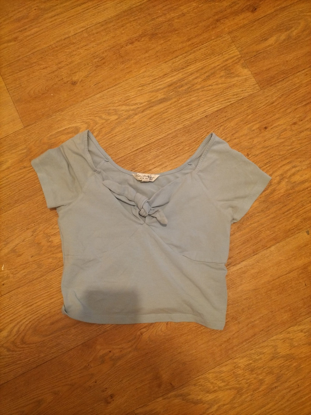 Ladies Miss Selfridge Size 10 Blue Cap Sleeved Top