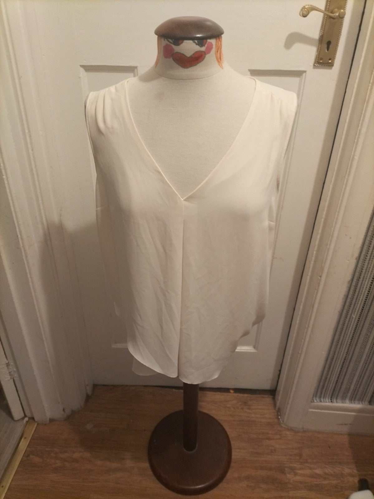 Ladies Next Size 14 Ivory Sleeveless Blouse