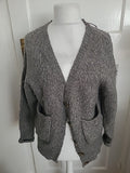 Ladies Zara Knit Size Small Grey Cardigan With Wool