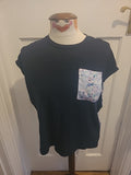 Girls Lipsy 13-14 Years Navy Lilac Floral Tshirt