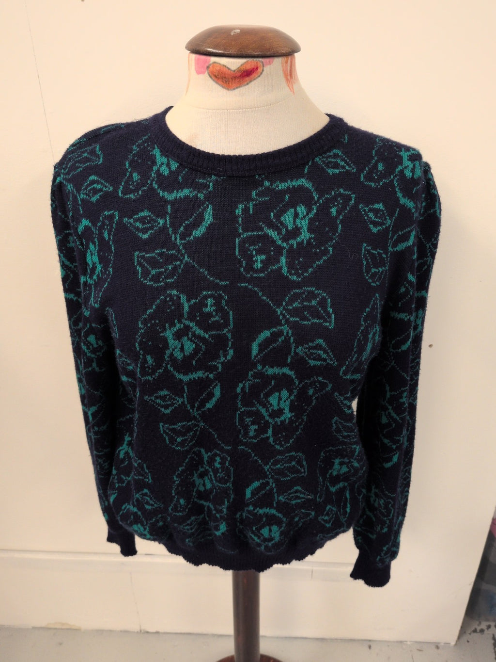 Lio Vincenzo EU 26 Navy And Turquoise Pullover Jumper