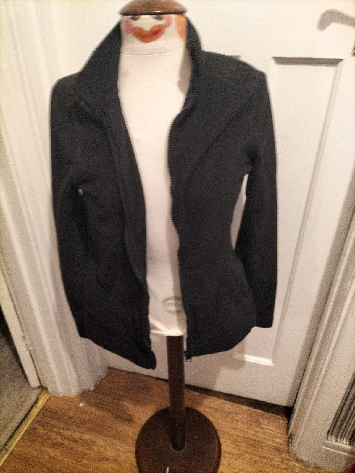 Ladies George Size 10 Black Zip Through Jacket