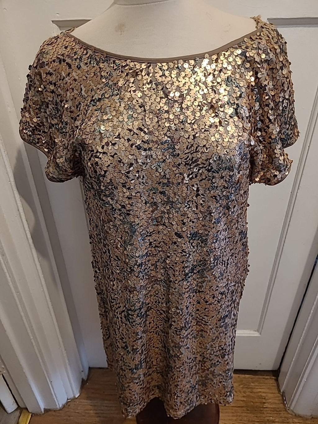 Ladies Next Size 12 Sequin Covered Short Sleeved Dress