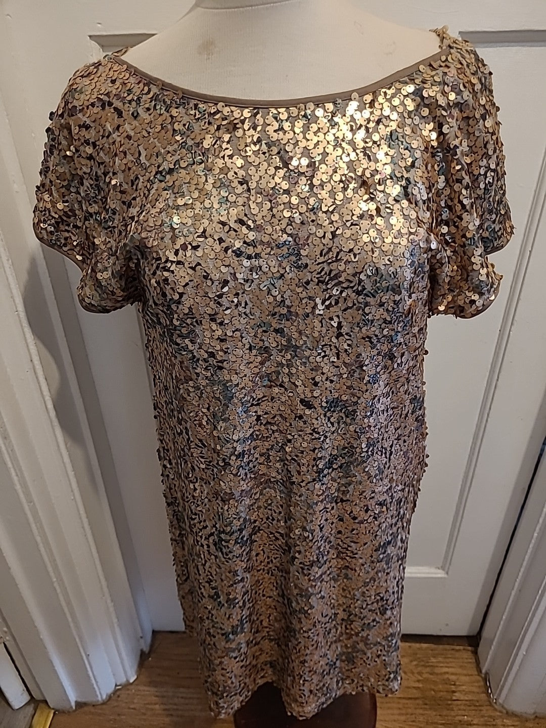 Ladies Next Size 12 Sequin Covered Short Sleeved Dress
