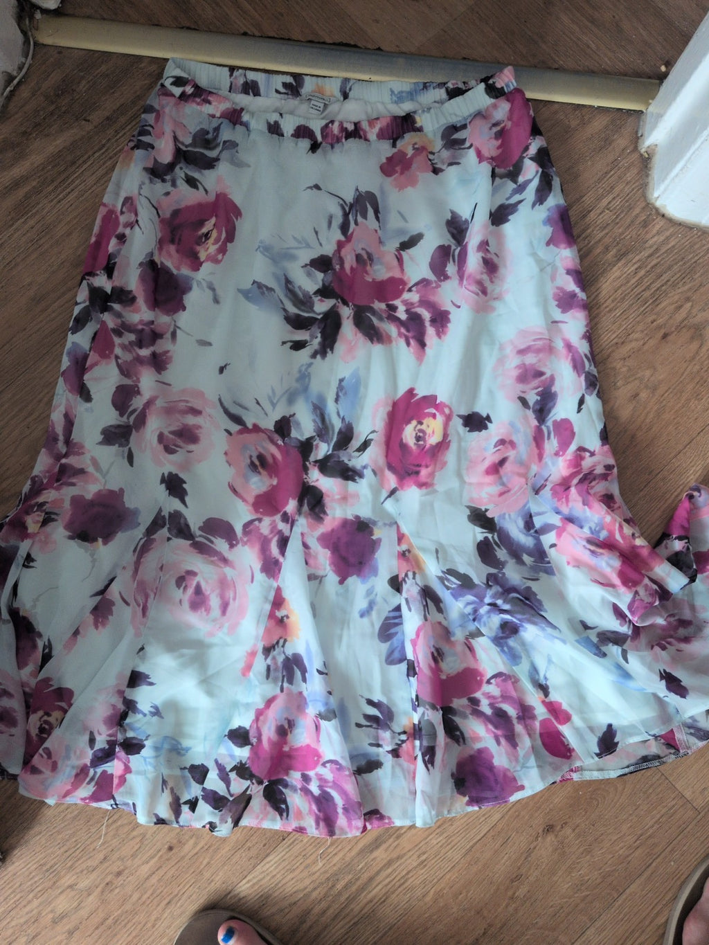 Nightingales 18 Floral Long Length Elasticated Skirt