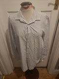 Mens Tu Size 16.5" Navy/White Check Long Sleeved Shirt Formal