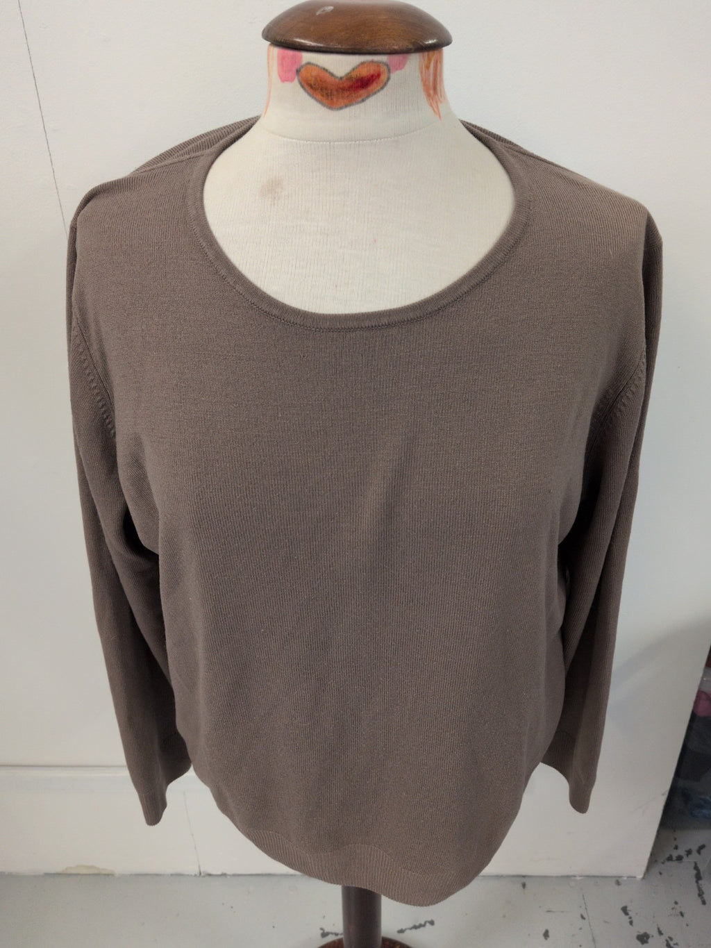 Marks And Spencer 18 Mink Long Sleeve Lightweight Jumper