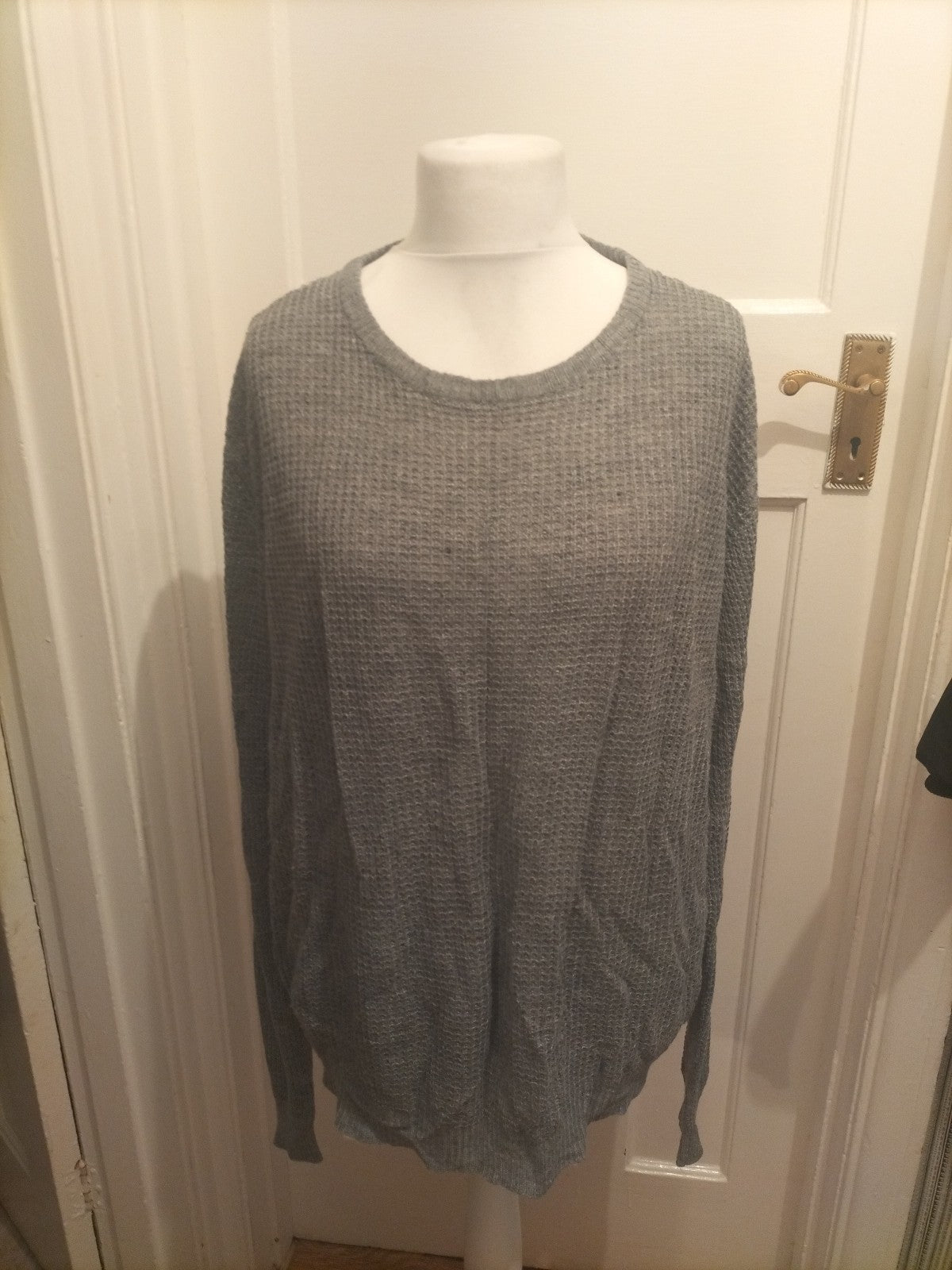 Mens Primark Size XL Grey Marl Long Sleeved Pullover Jumper