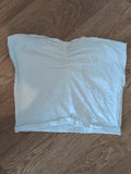 Oh My 10 White Sleeveless Strapless Boob Tube