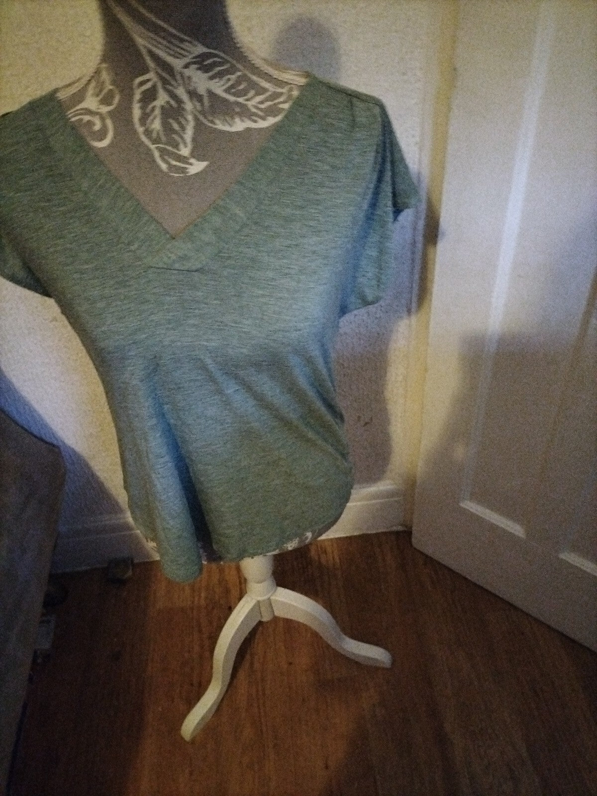 Ladies Per Una 12 Light Jade Short Sleeved Blouse