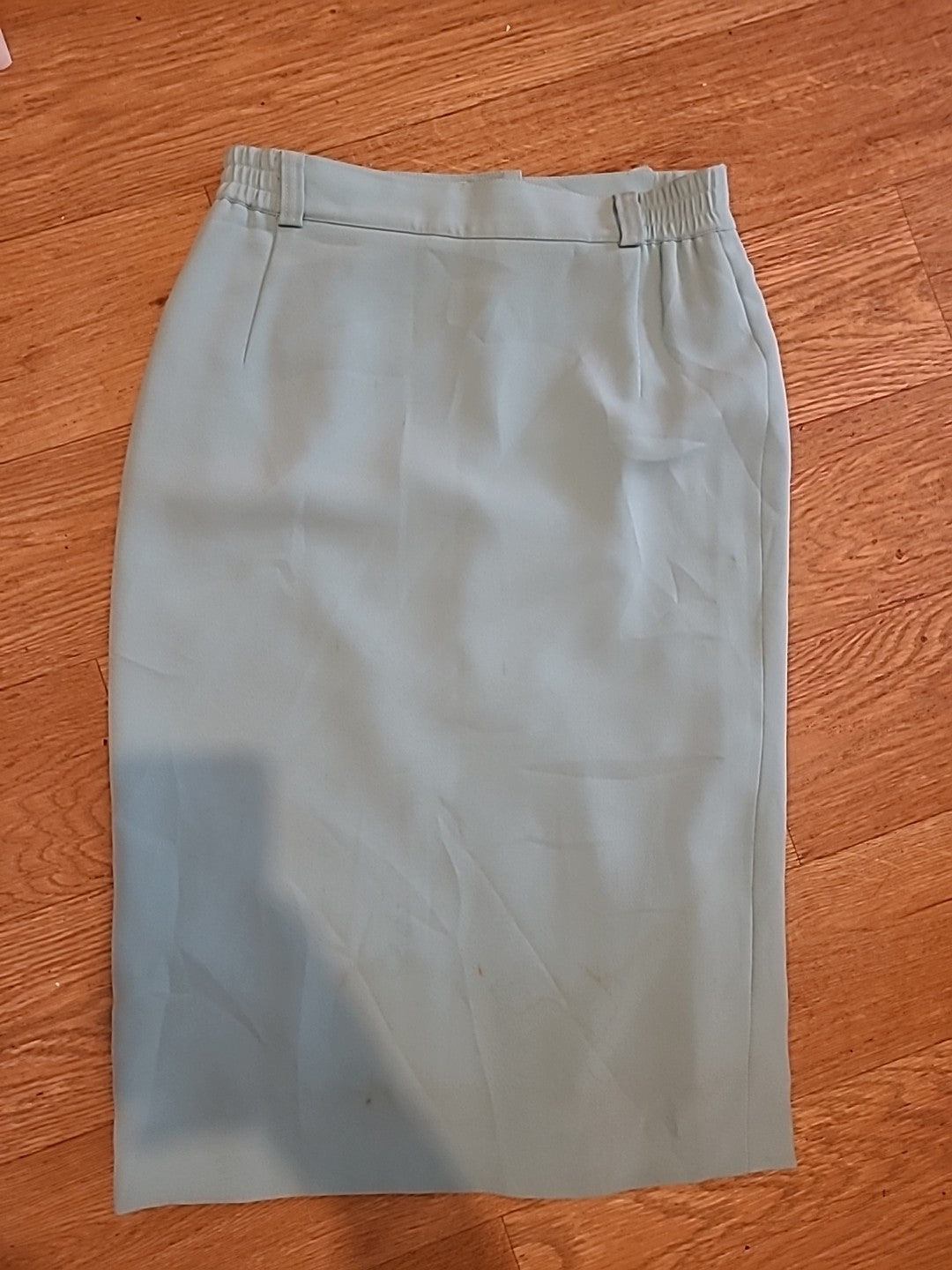 Ladies Fink Size 10 Aqua Lined Pencil Skirt