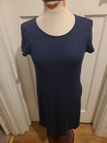 Ladies Esmara Size 10-12 Navy Short Sleeved Dress