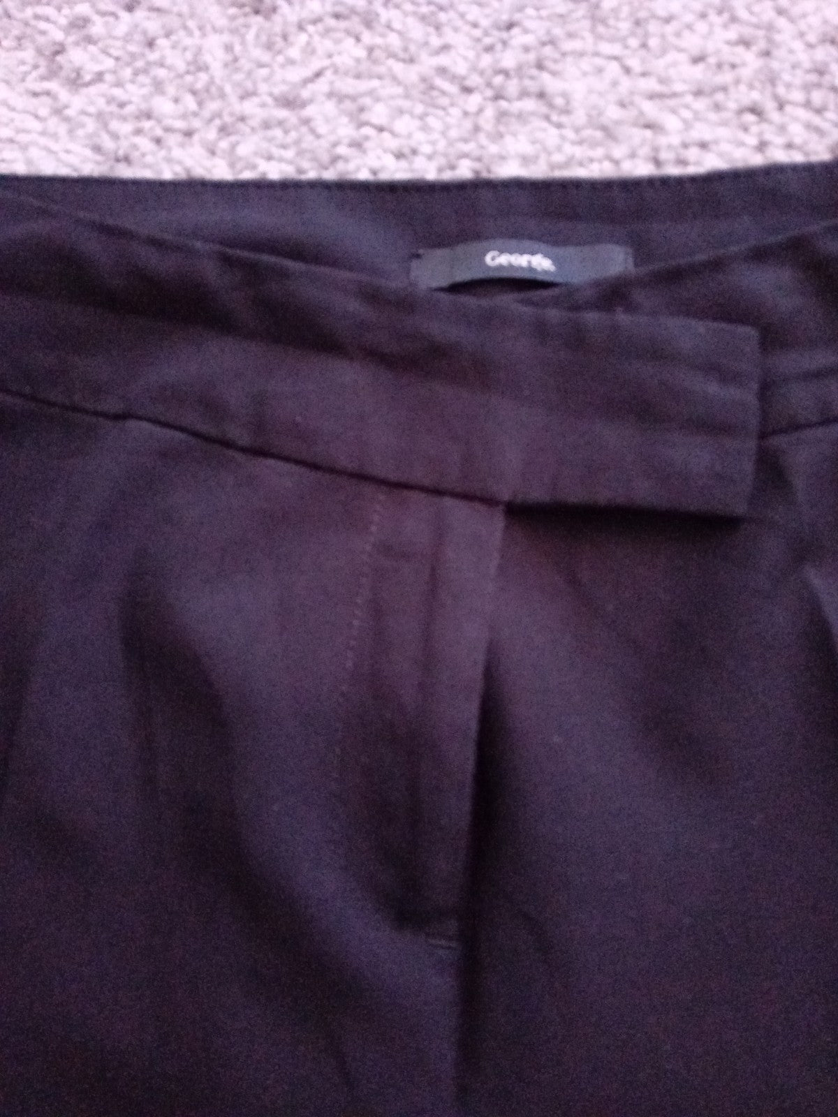 Ladies Black Size 14 Short Trousers Wide Leg Free Delivery