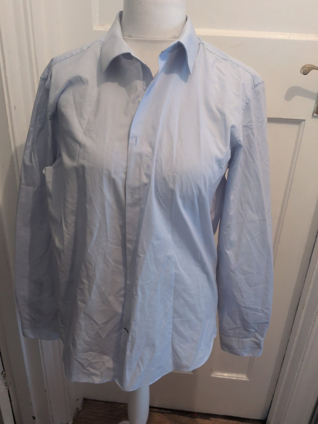 Slim Fit Burton Large Pale Blue Long Sleeve Shirt