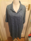 Bigdude 3XL Navy With Black Print Short Sleeve Polo