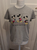 Primark Disney 10-12 Mickey Mouse Grey Short Sleeve Pyjama Top