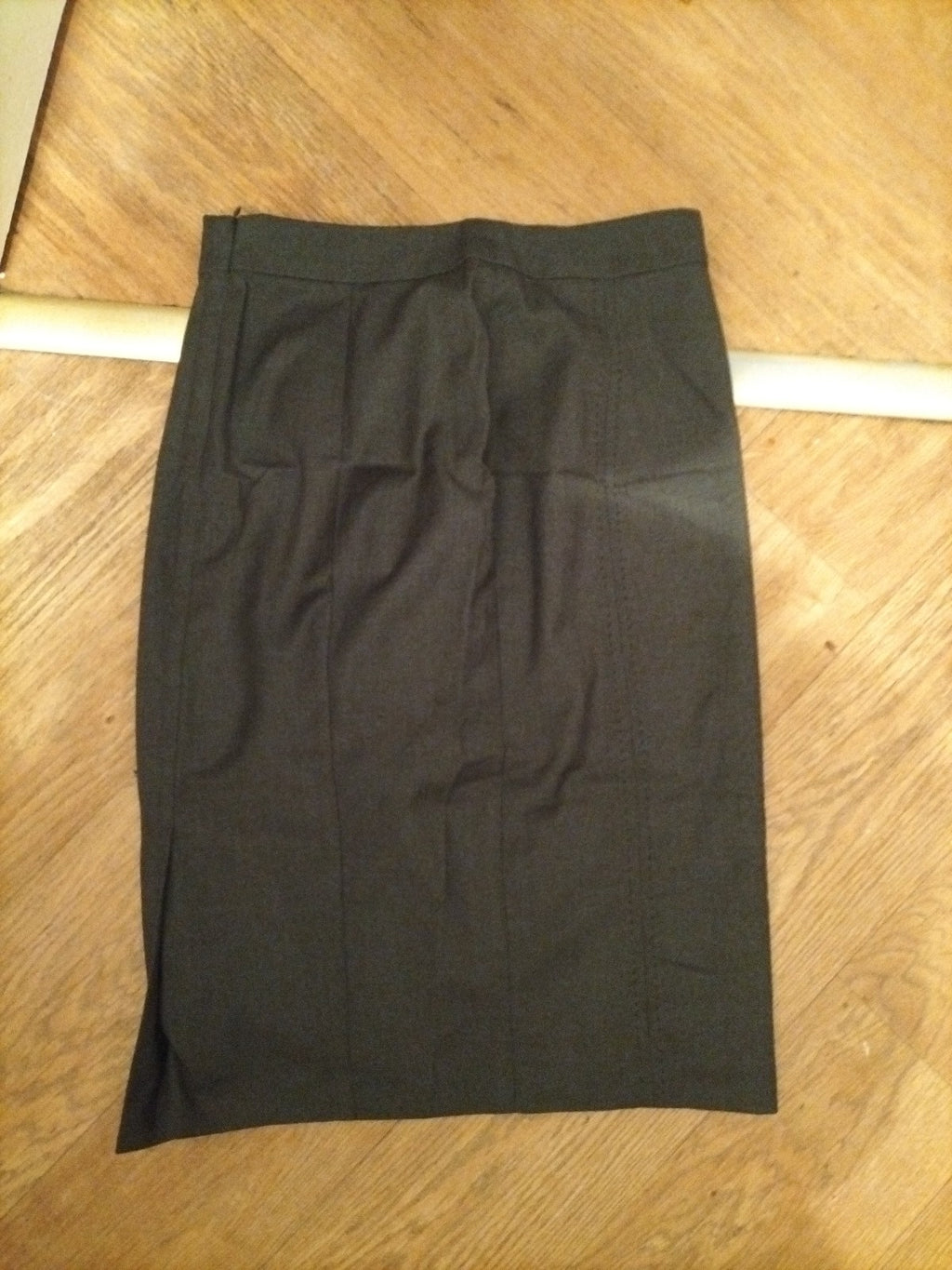 Ladies Marks And Spencers Size 8 Charcoal Lined Skirt Pencil 24 Inch
