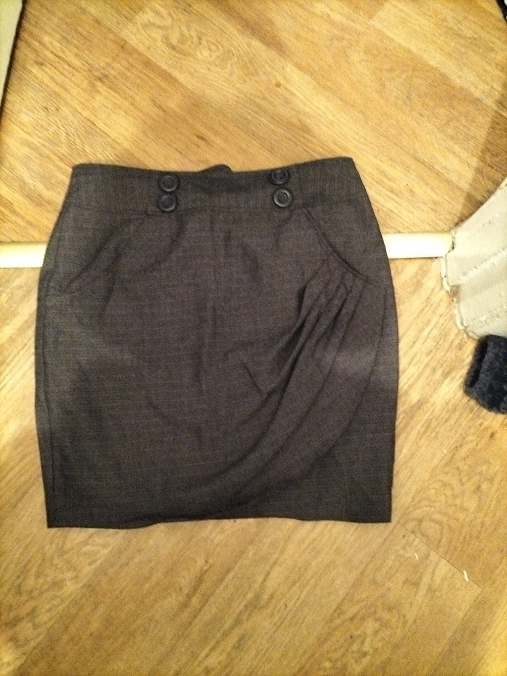 Ladies Next Size 14 Charcoal Fleck Lined Skirt