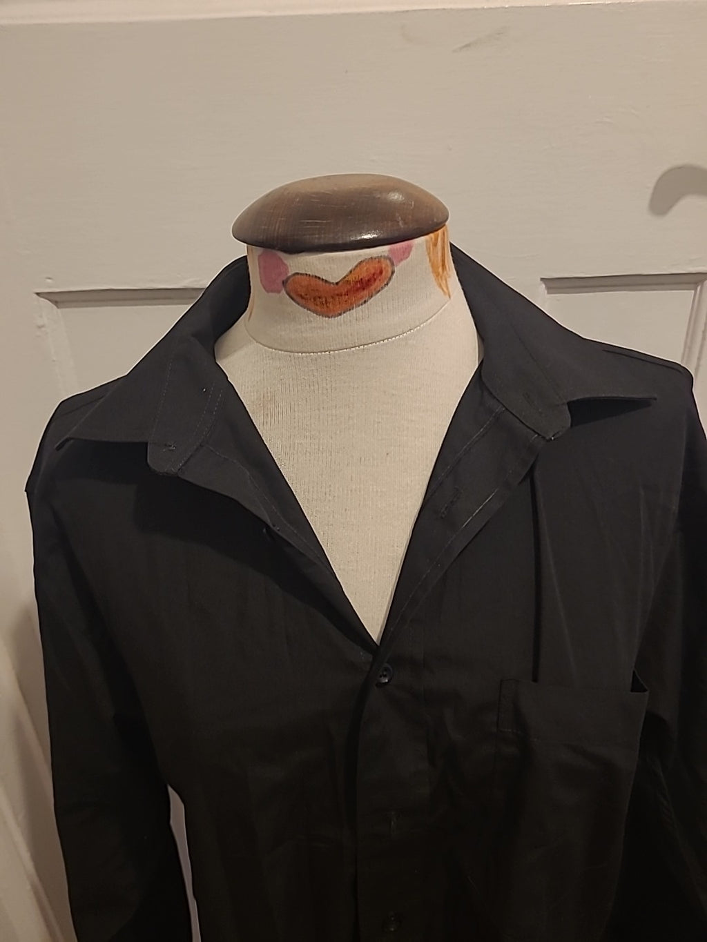 Mens Taylor&Wright Size 15.5 Black Long Sleeve Shirt