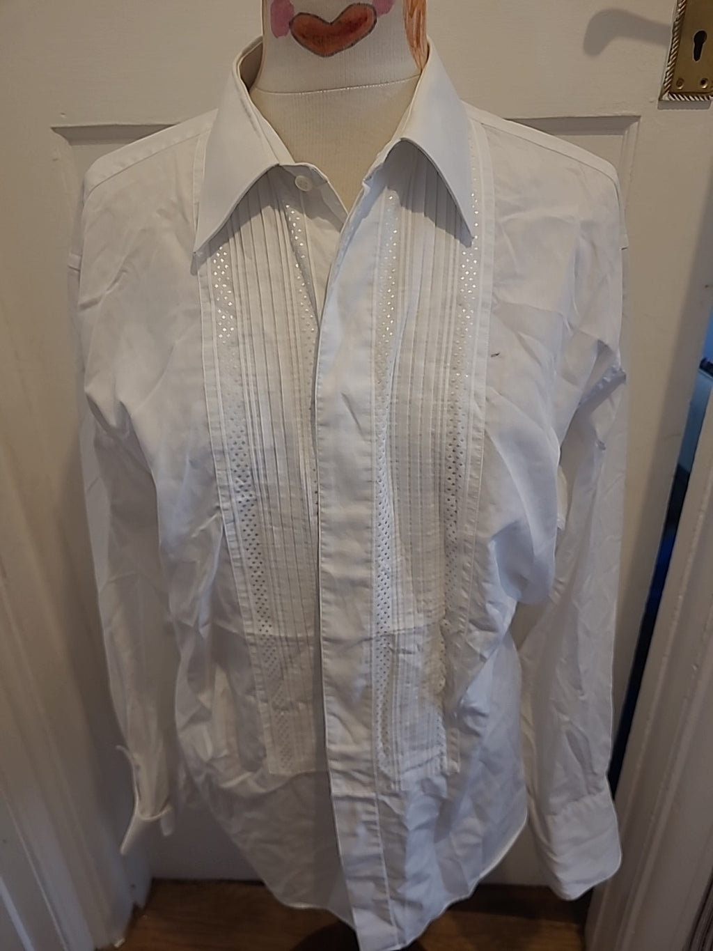Mens Mark's And Spencer Size 16" Long Sleeve Shirt