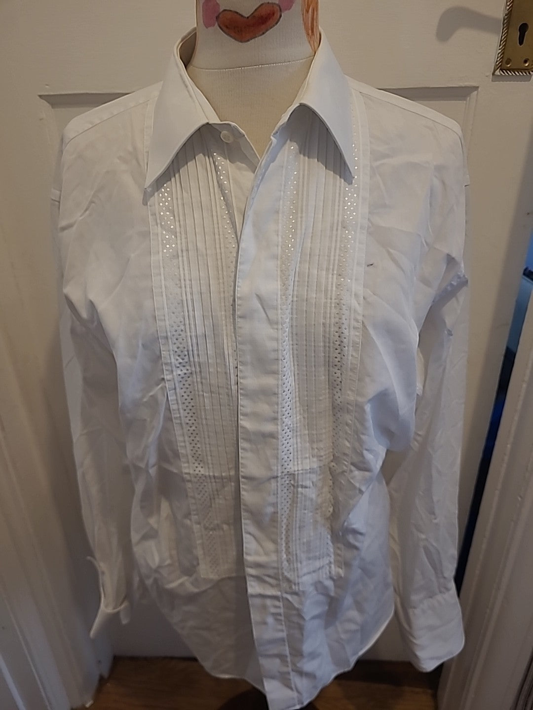 Mens Mark's And Spencer Size 16" Long Sleeve Shirt