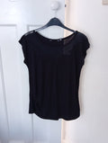 Ladies Newlook Maternity Size 10 Black Top