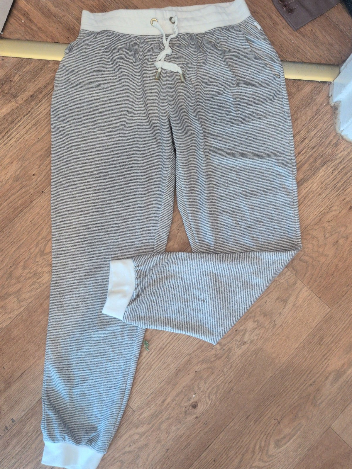George 12-14 Grey And White Striped Pyjama Bottoms