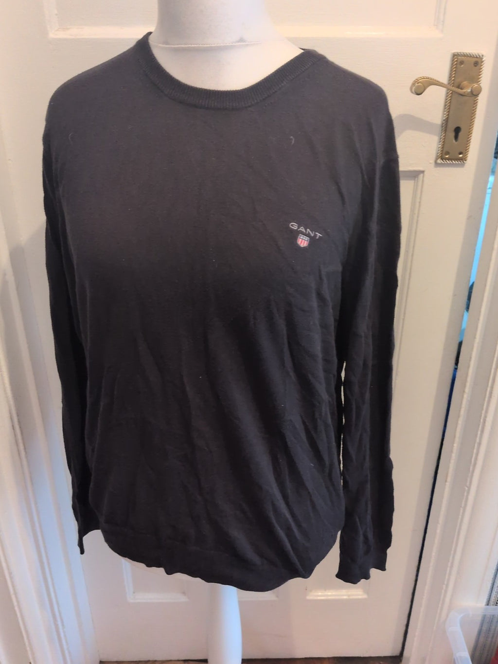 Gant Medium Black Long Sleeve Pullover Jumper