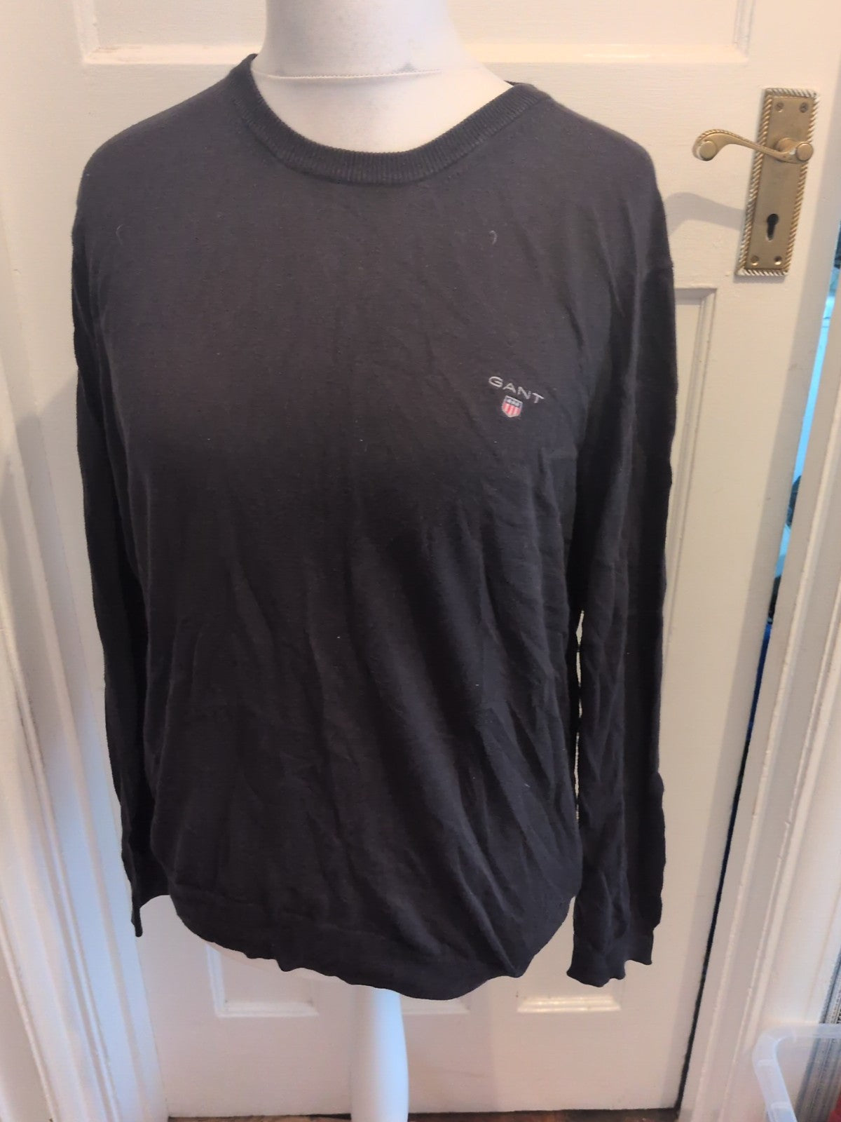 Gant Medium Black Long Sleeve Pullover Jumper