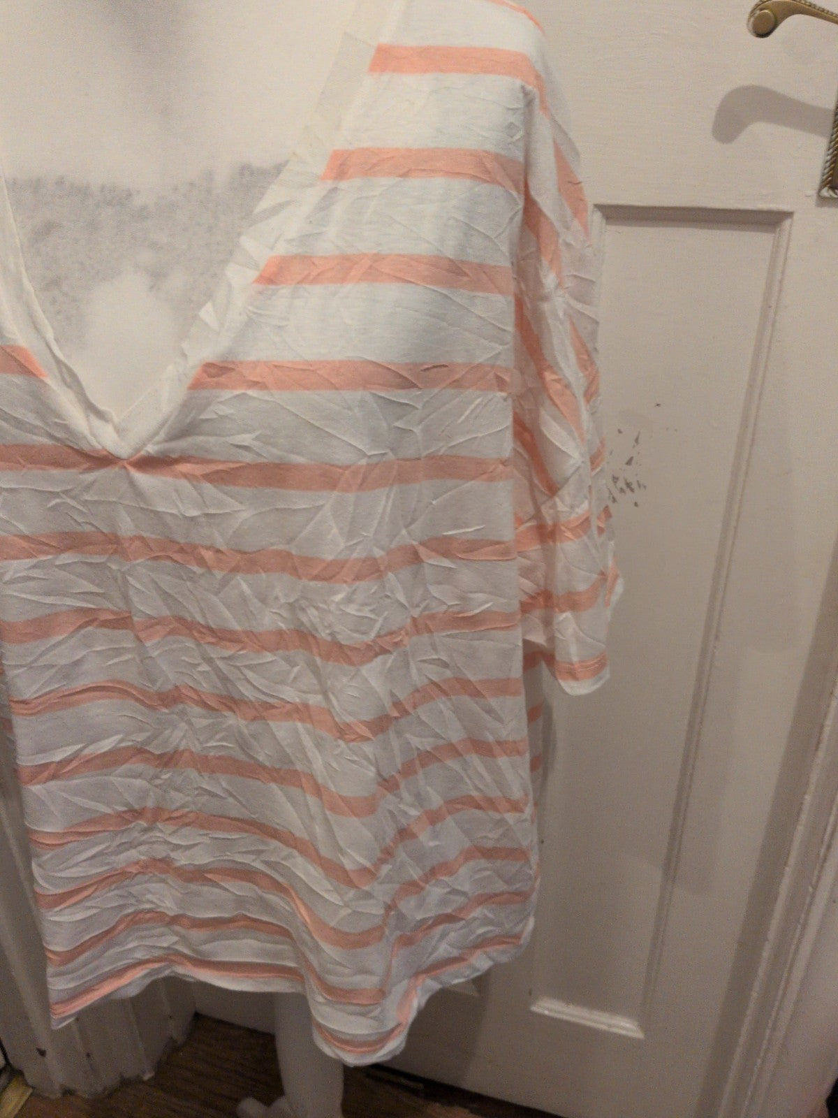 ASOS 26 Pink Stripe V Neck T-shirt