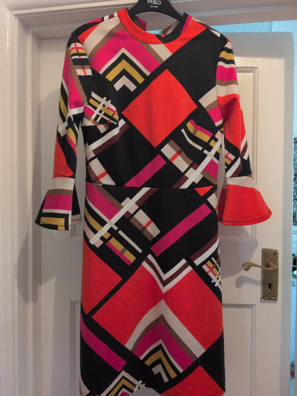 Tu 8 Multicoloured Flute Sleeve Dress