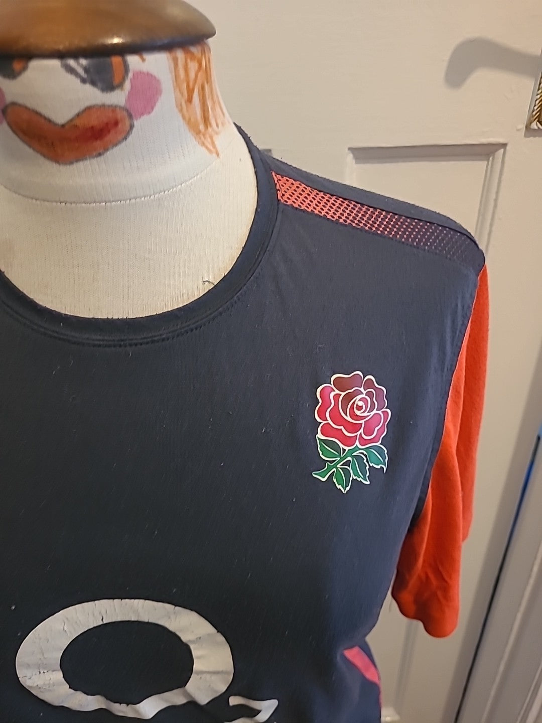 Mens Canterbury Medium Rugby Tshirt(very Worn Condition)