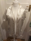 Ladies Gioni Feroti Size Medium Ivory Short Sleeved Pyjama Top