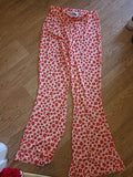 Ladies In The Style Size 10 Orange/Peach Elasticated Leggings