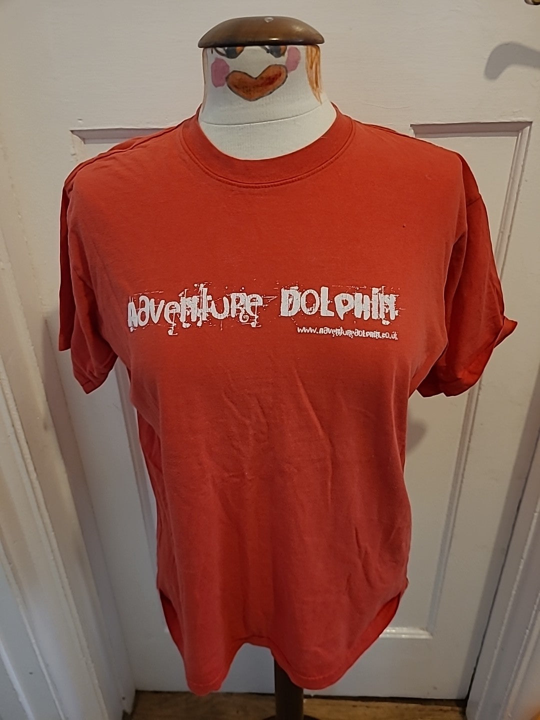 Mens Jerzees Size Small Red Print Short Sleeved Tshirt