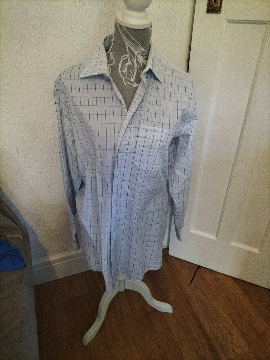 Mens Primark 16" Long Sleeved Check Shirt