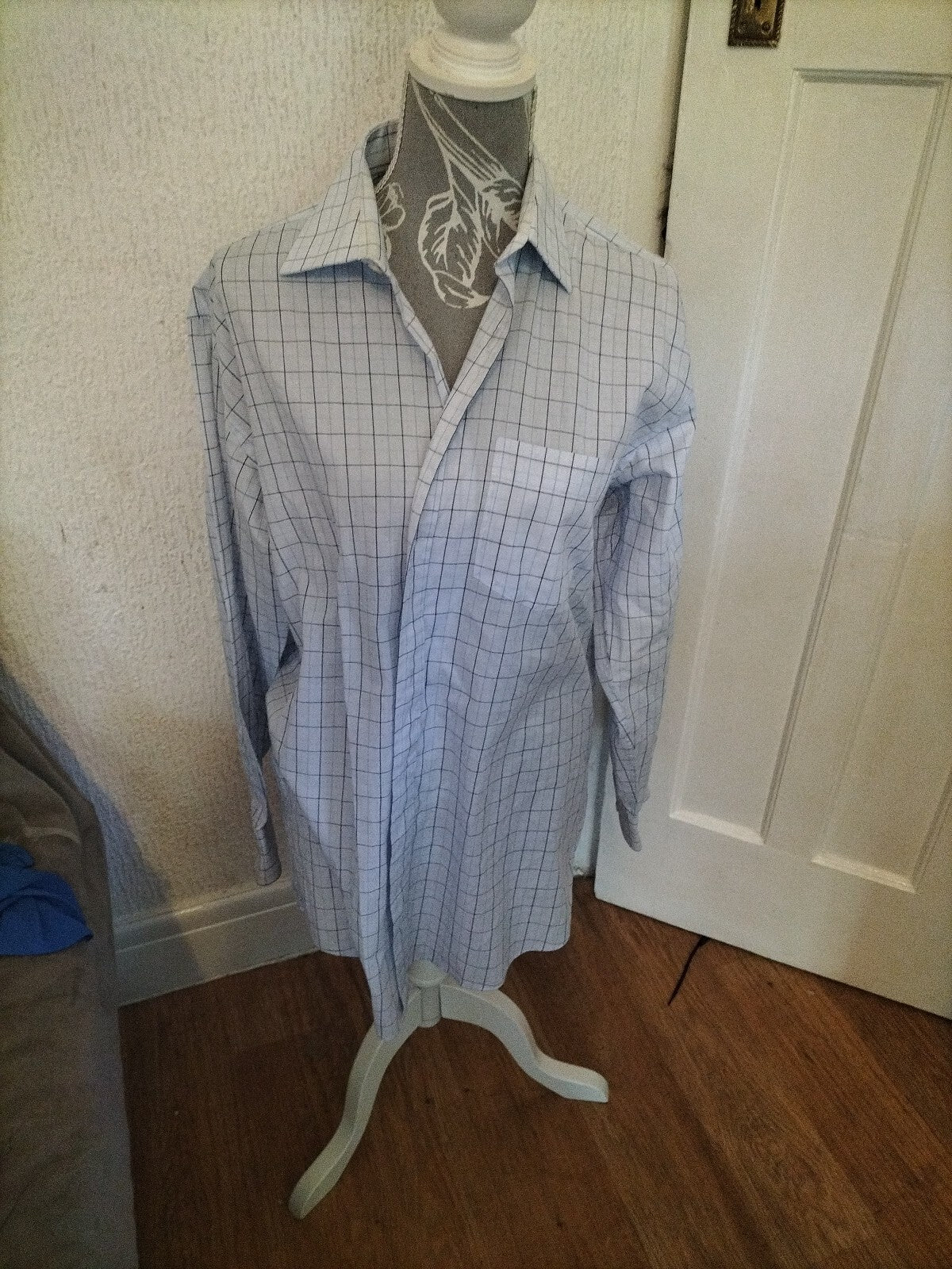 Mens Primark 16" Long Sleeved Check Shirt