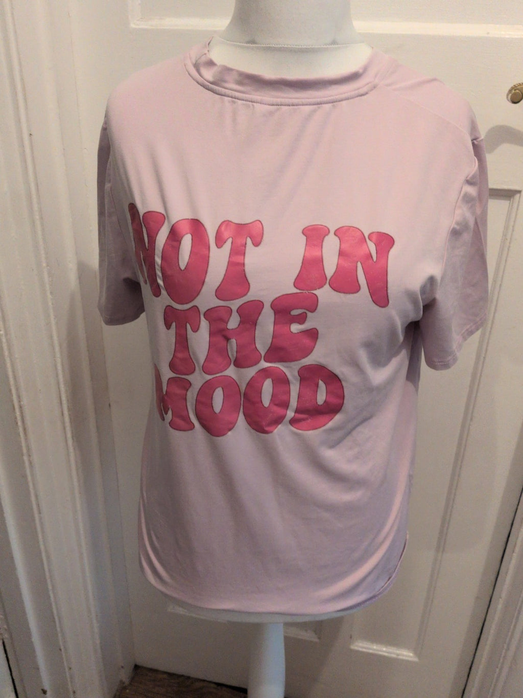 Large Pale Pink "Not In The Mood" Pyjama Top