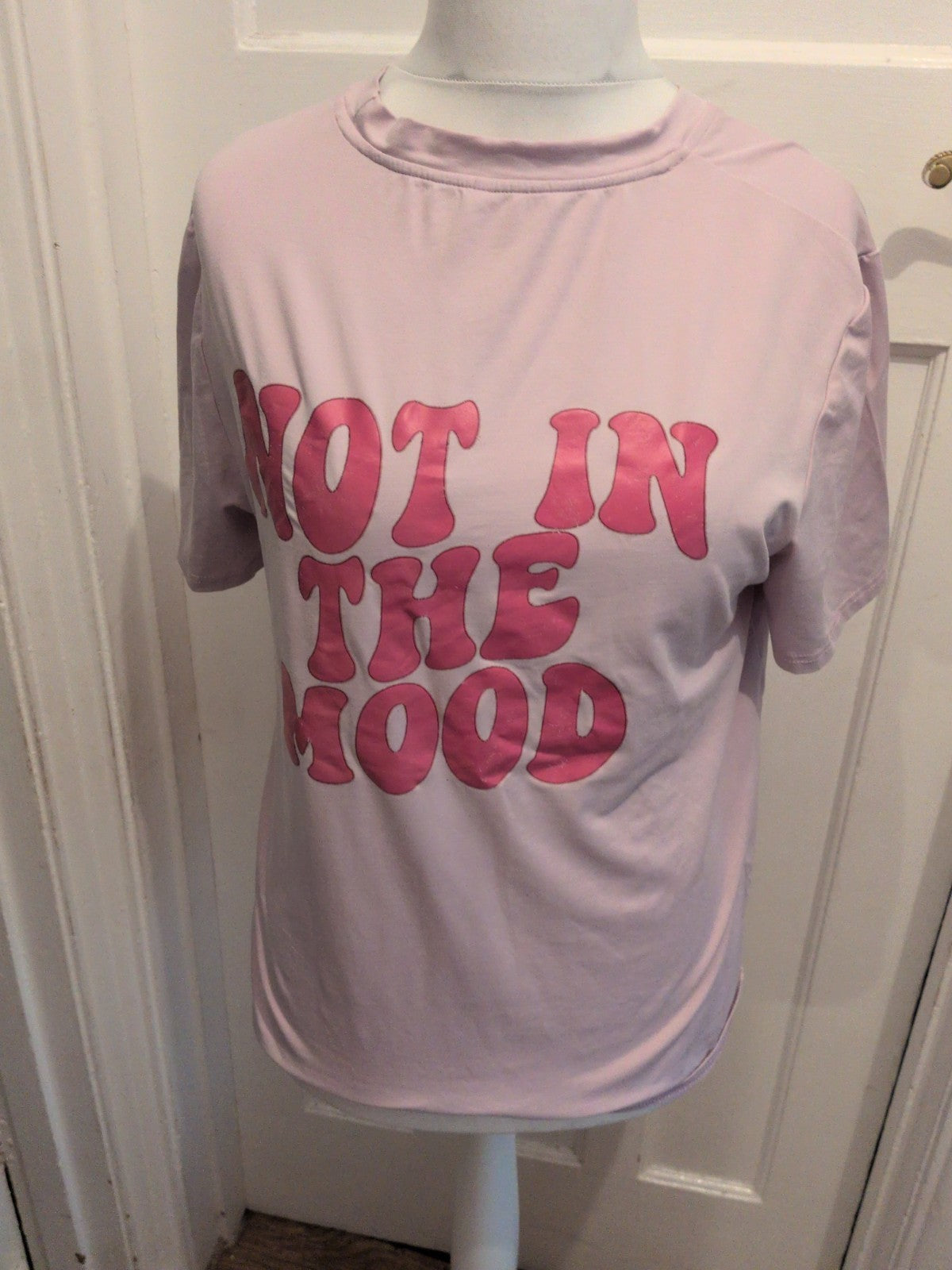 Large Pale Pink "Not In The Mood" Pyjama Top