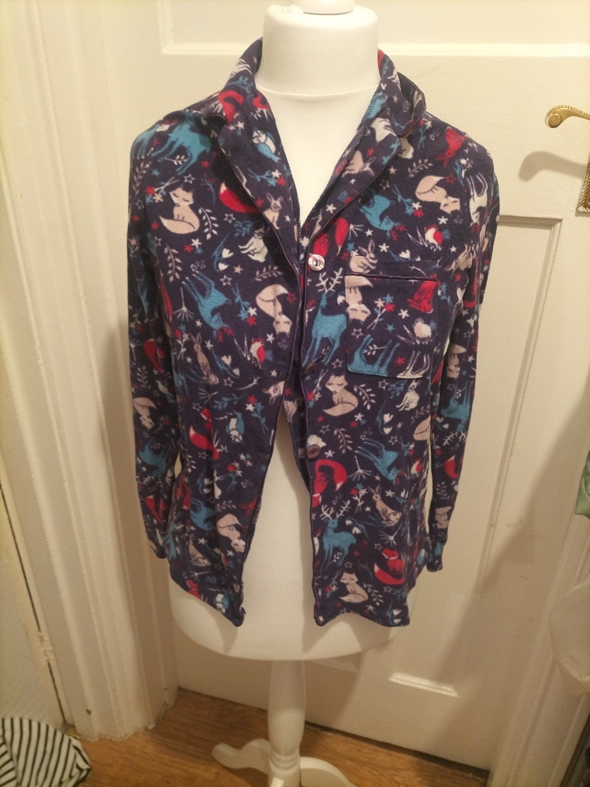 Ladies Country Rose Size 10-12 Purple "Cat" Pyjama Top