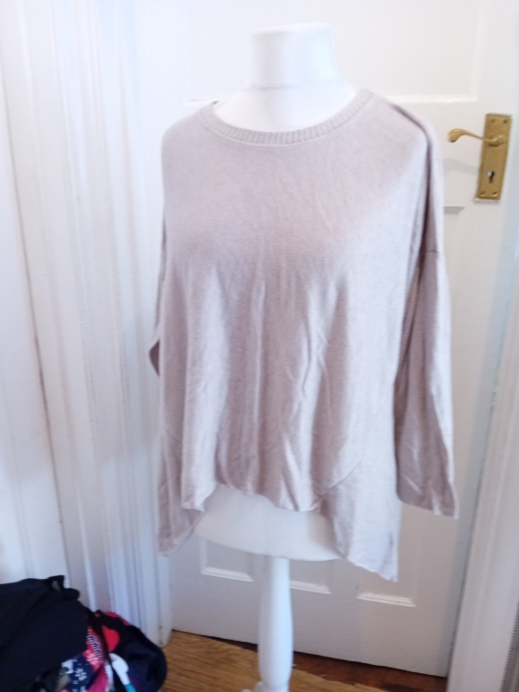 Raspbry One Size Natural Long Sleeve Blouse