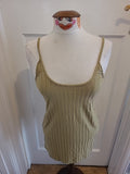 Brand New Boohoo Size 8 Khaki Sleeveless Top