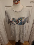 Mens Vans Sizr Large Grey Printed Short Sleeved Tshirt