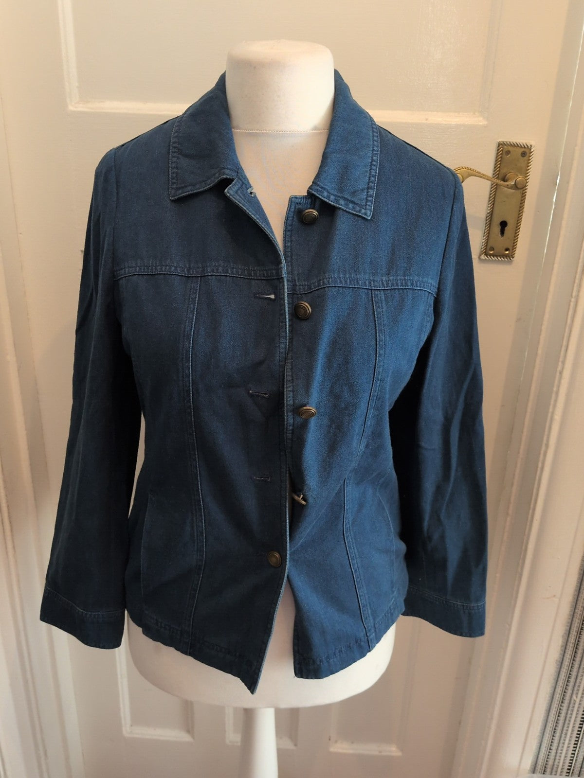 Viyella Petite 10 Denim Buttoned Shirt
